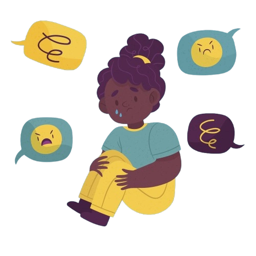 کودک نگران و مضطرب با چهرهای ناراحت