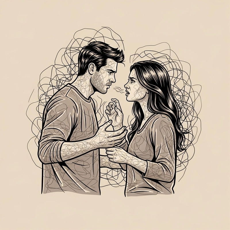 زوجی که بین صمیمیت و فاصله دچار تعارض هستند