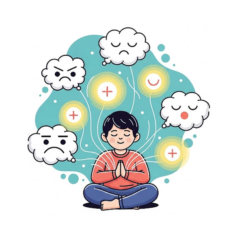 مادر در حال صحبت با کودک برای آرامسازی افکار منفی