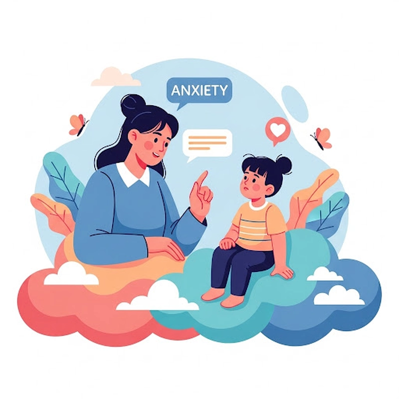 مادر در حال صحبت آرام با کودک ناراحت