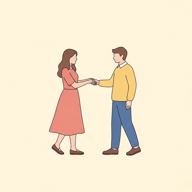 دو نفر که با هم در یک رابطه دوطرفه و متعادل هستند