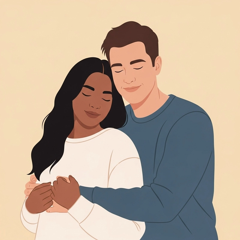 زوجی که در کنار هم احساس آرامش و امنیت دارند