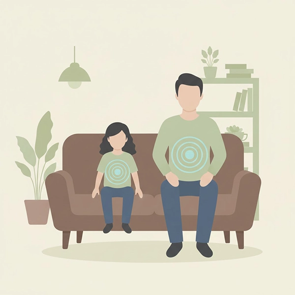 تمرینِ نفس شکمیِ والد-کودک؛ سه دم‌وبازدم آرام برای پایین‌آوردن تنش و کمک به قلب