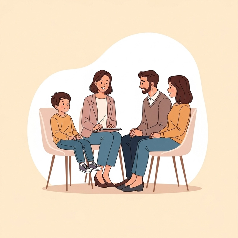 جلسه مشاوره روانشناسی کودک با والدین