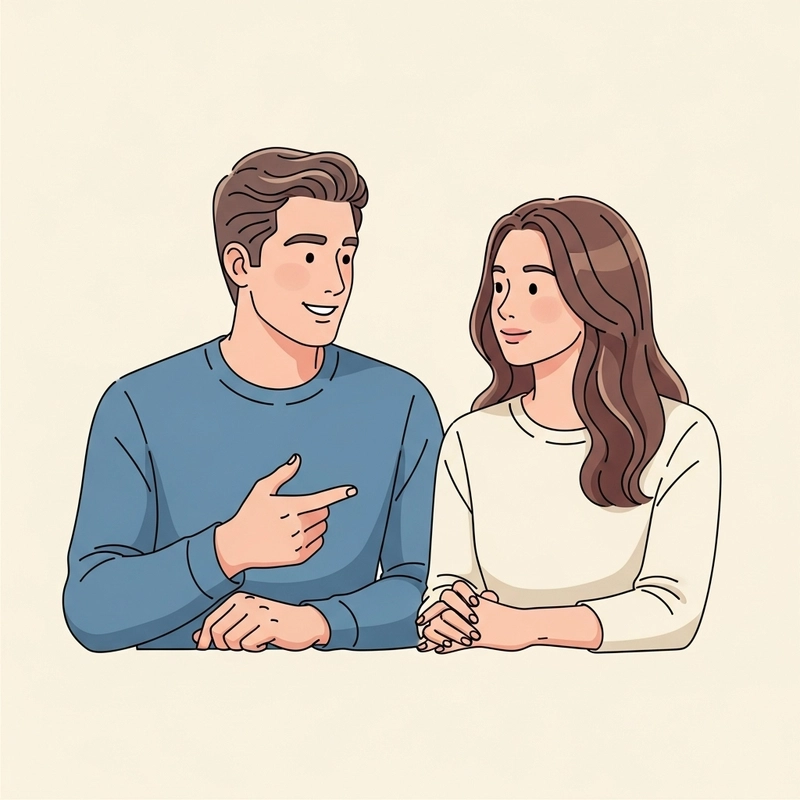 زوجی که در حال گفتوگو و درک متقابل هستند