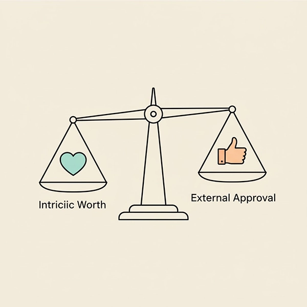 تعادل ارزشمندی درونی در برابر تأیید بیرونی برای پیشگیری از مهرطلبی