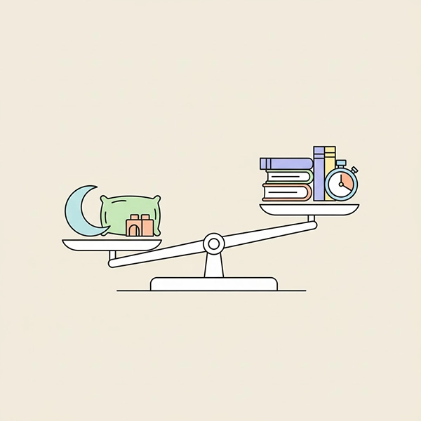 تعادل یادگیری در برابر فرسودگی: ترازو بین بازی آزاد، خواب، و تمرین ساختاریافته