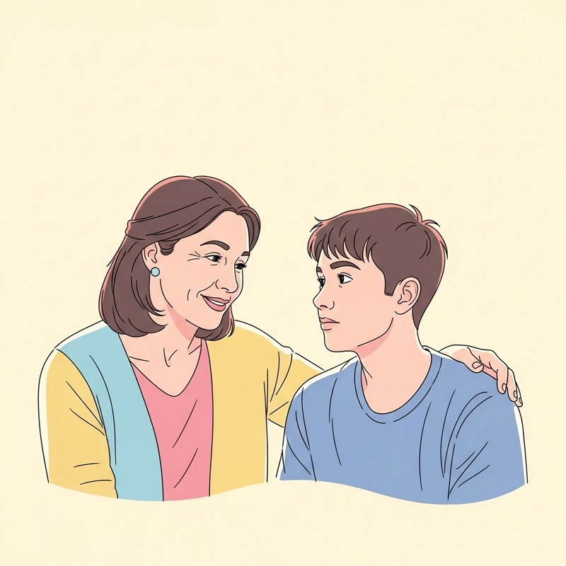 والدین و نوجوان در حال گفتوگو و ایجاد اعتماد متقابل