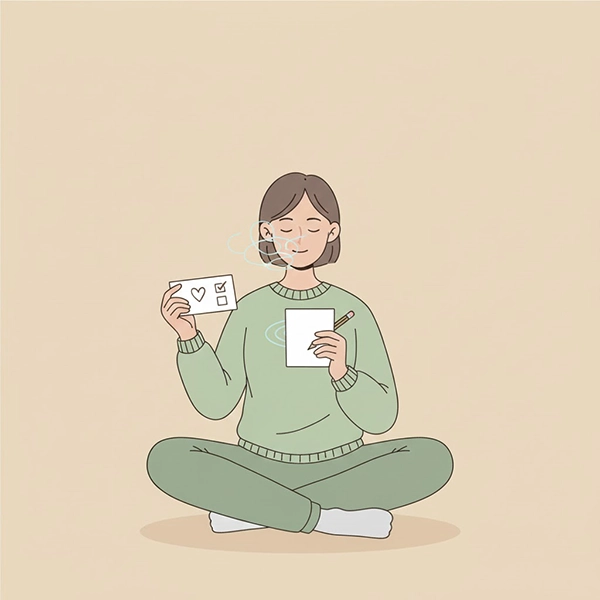 نوشتن یک یادداشت مهربانانه برای خود و تبدیل قضاوت به حمایت عملی