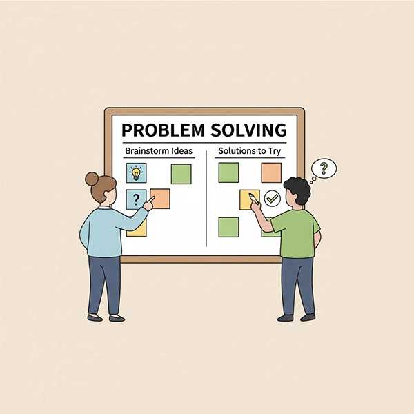 حل مسئلهٔ مشارکتی والد و نوجوان با ایده‌پردازی و انتخاب مشترک