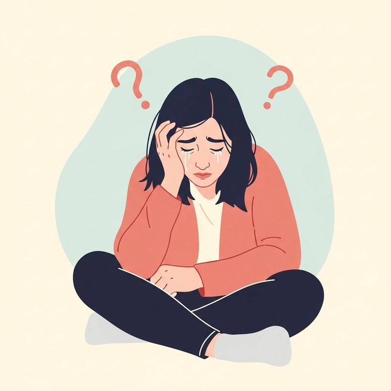 فردی ناراحت و در حال برخورد با مشکلات عاطفی